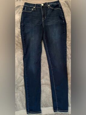 Seven7 Dark Wash Skinny Jeans Women Size 6 Stretch Denim Mid Rise